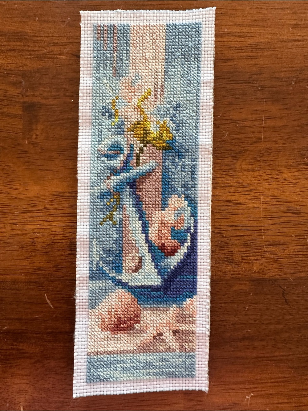 Handmade cross stitched bookmark